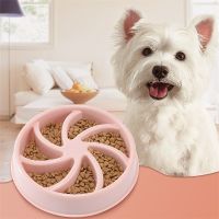 Pet Dog Bowl Slow Feeder Bowl Puppy Cat Slow Eating Dish Bowl Anti-Gulping Food Plate Feeding Dog Cat Food Choke-proof Fat Help