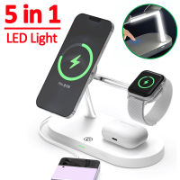 3 in 1 Magnetic Wireless Charger Stand For iPhone 14 13 12 Pro Max Apple Watch 8 7 Airpods Induction USB Fast Charging Station Wall Chargers