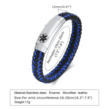 Medical alert bracelet hot sale for men