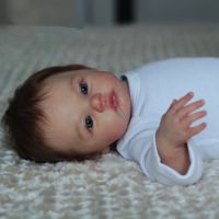 45Cm Real Looking Reborn Baby 3D Doll Soft Realistic Looking Newborn Full Body Silicone Princess With Rooted Hair