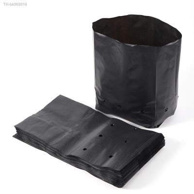✓✔▥ Thicken Plant Grow Bags Seedling Pots Eco-Friendly Garden With Breathable Holes Black Planting Bags PE Nursery Bags 20 Pcs