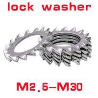 20/100Pcs DIN6798A M2.5 M3 M4 M5 M6 M8 M10 M12 M16 304 Stainless Steel Serrated Lock Washer External Toothed Gasket Washer