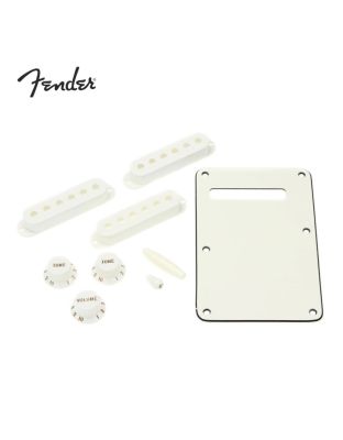 Fender  Strat Accessory Kit แผ่นปิดหลังกีตาร์ไฟฟ้า ทรง Start + ปุ่มหมุน + ฝาครอบ + หัวสวิทช์ + หัวคันโยก