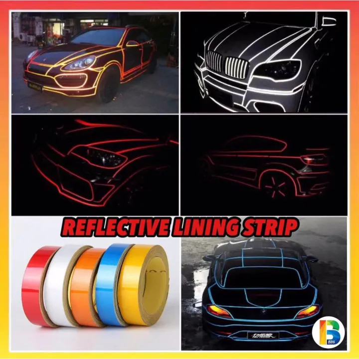 REFLECTIVE STICKER Night Light Reflect Sticker Luxury Sport Design With ...