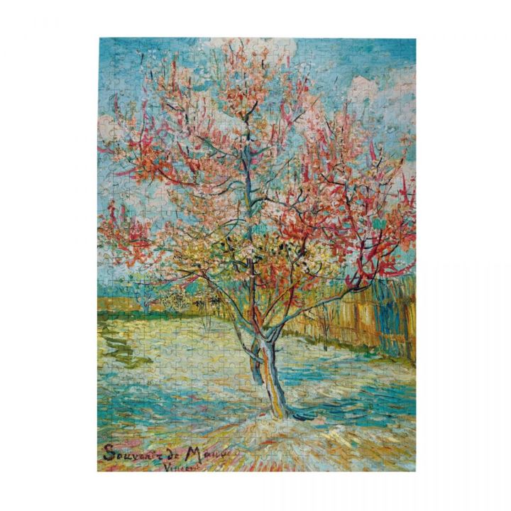 vincent-van-gogh-pink-peach-trees-souvenir-de-mauve-1888-wooden-jigsaw-puzzle-500-pieces-educational-toy-painting-art-decor-decompression-toys-500pcs
