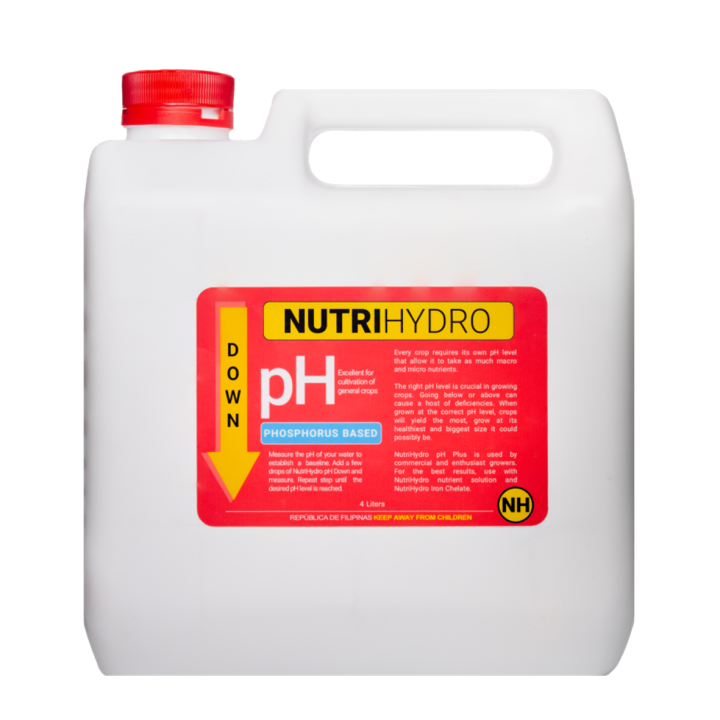 PH DOWN Adjuster Nutrihydro 4L Phosphorus Based | 4 Liters Hydroponics ...