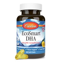 Carlson Labs, EcoSmart DHA 500 mg, Natural Lemon Flavor, 60 Soft Gels + 20 Soft Gels