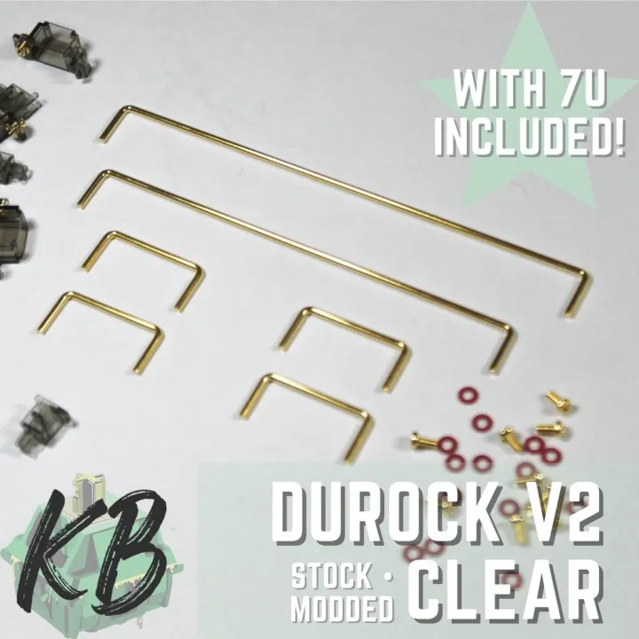 Durock V2 Screwins Stabilizers Mechanical Keyboards (StockClipped