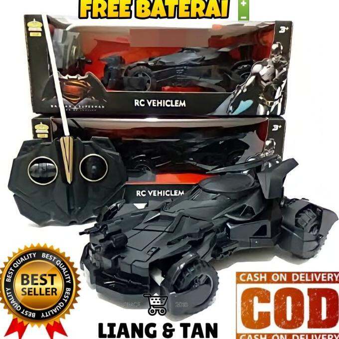 FREE BATERAI MAINAN ANAK MOBIL MOBILAN REMOTE CONTROL BATMOBILE BATMAN