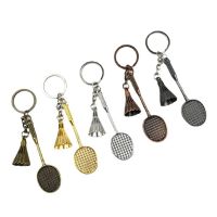 Creative Badminton Racket Pendant Keychain Vintage Sports Funny Keyrings Car Trinket Key Holder Waist Buckle Bag Ornaments Gift