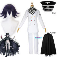 Danganronpa V3 Kokichi Oma Cosplay Costume President Oma Cosplay Wig Cloak and Hat Halloween Carnival Party Costumes