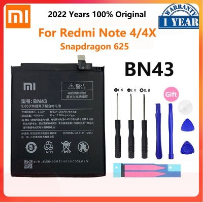 100% Original Xiao mi Redmi Note 4 4X 4 X 4100mAh BN43 For Xiaomi Global Snapdragon 625 Battery Batterie Bateria Smart Phone