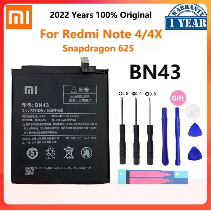 100-original-xiao-mi-redmi-note-4-4x-4-x-4100mah-bn43-for-xiaomi-global-snapdragon-625-battery-batterie-bateria-smart-phone