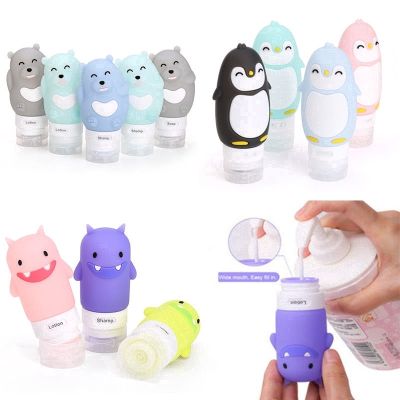 Mini Empty Bottle 60/80 / 90ml Shampoo Cosmetic Packaging Travel Silicone Cute Bottles Travel Essential
