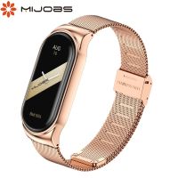 ☄✆❅ Strap for Mi Band 8 7 6 5 Metal Bracelet Miband 6 Wristband Stainless Steel Band for Mi Band 7 Strap For Xiaomi Miband 8 7 6 5 4