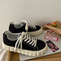 ☒  Ugly thick bottom of canvas shoes 2022 female students in the spring and autumn ulzzang harajuku joker biscuits benben shoes sneakers tide