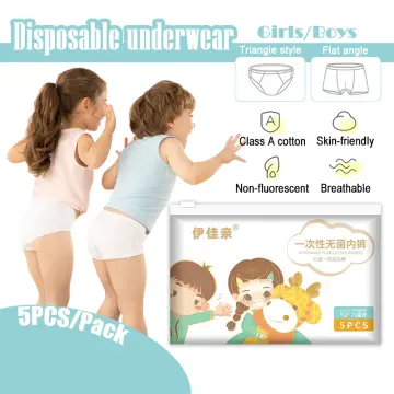 Children Disposable Underwear, 5Pcs Soft Pure Cotton Breathable