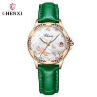 CHENXI Chenxi womens fashion waterproof watch diamond calendar quartz watch net red mother-of-pearl dial womens watch 【QYUE】