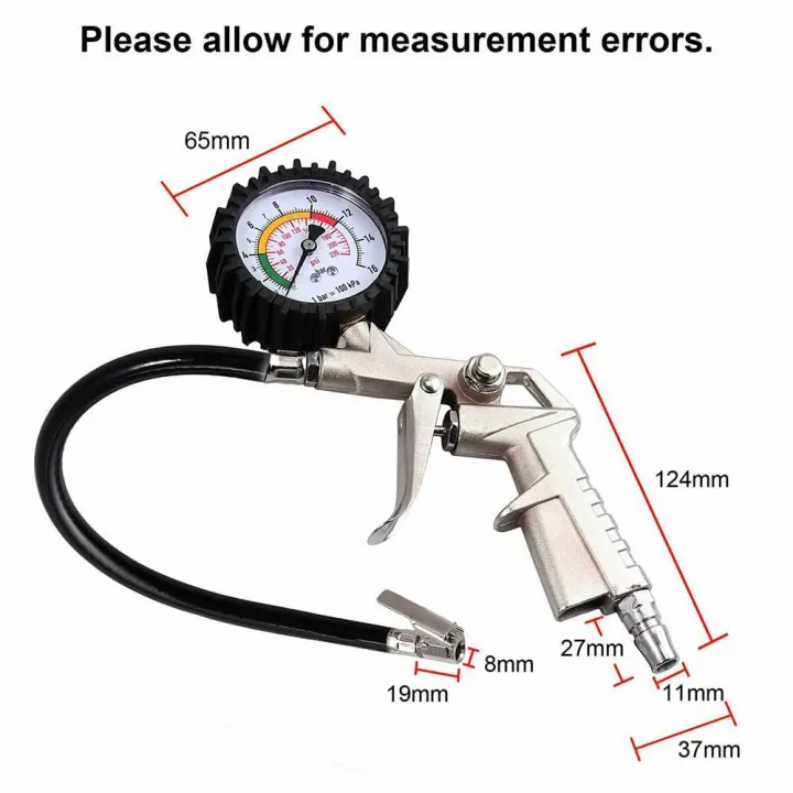 Tire Air Pressure Gauge Inflator Deflator Gun Lazada PH