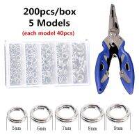 【CW】✤☽▲  Fishing Plier 200pcs Split Rings for Blank Crank Bait Connectors Tackle