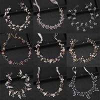 Rhinestone Crystal Pearl Headbands HairBand Tiara For Women Bride Wedding Hair Accessories Handmade Headband Bridal Hair Jewelry