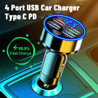 4พอร์ต USB Car Charger Type C PD 250W Fast Charging Adapter สำหรับ OPPO Oneplus 14 Pro Max 13 12 11 Mini XS