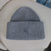 【YD】 Wool Caps Blended Knitting Smiling Face  Warm Hats for Couple Thread Knitted Beanie Hat Chapeau