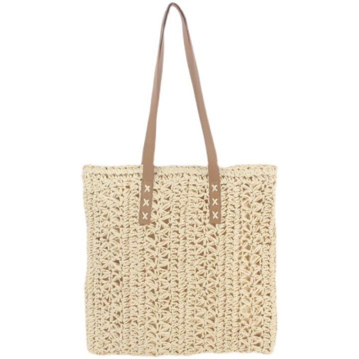 handcrafted-woven-tote-casual-rattan-shopping-bag-handmade-straw-beach-bag-square-hollow-tote-bag-bohemian-summer-vacation-bag