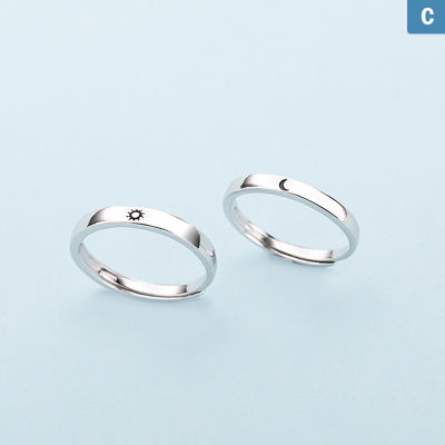 [Shelleys] แหวนคู่แบบเปิดปรับได้สำหรับเป็นของขวัญวันครบรอบแต่งงาน