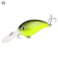 Ghxdryuru 1 ชิ้นข้อเหวี่ยงตา 3D ตกปลาล่อฮาร์ดเหยื่อเบส crankbait คมปลาตะขอรอก