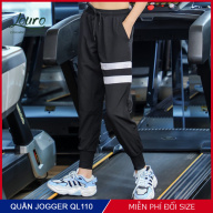Quần Jogger nữ Louro QL110, mẫu quần joker tập gym nữ kẻ sọc khuyết điểm, phù hợp tập thể thao, gym, zumba, chạy bộ thumbnail