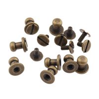 100sets Metal Solid Screw Nail Rivet Flat Head 8mm Antique bronze Belt/strap Rivets Luggage Leather Craft Accessories