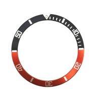 ❒ Premium 38mm titanium metal bezel black red insert fits 40mm case SK007 accessory inner diameter 31.5mm