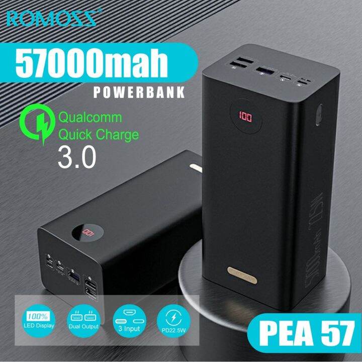 ROMOSS 30000mAh 40000mAh 60000mAh Fast Charging High Capacity Original ...