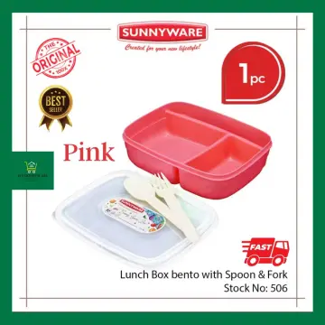 1pc 1200ml Double Layer Lunch Box With Dividers, Dip Container