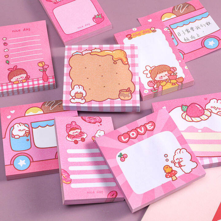 creative-น่ารัก-kawaii-การ์ตูน-n-ครั้ง-sticky-notes-memo-pad-หน้าธงเกาหลี-to-do-list-planner-ตกแต่งสำนักงาน-yrrey