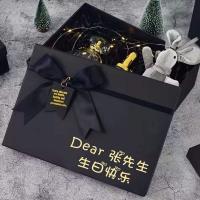 【Ready】? Lettering gift box ins style exquisite large cigarettes for men and women gift box empty box birthday gift box packing box