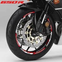 สติกเกอร์ล้อรถจักรยานยนต์สะท้อนแสง CBR650R แถบรูปลอกติดขอบอุปกรณ์เทปกันน้ำสำหรับ Honda Cbr 650R Cbr650 Cbr 650R