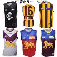 เสื้อรักบี้ล่าสุด 20 lions team vest sleeveless AFL Bruce home football clothes tear resistant male rugby jersey