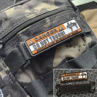 【LZ】✻  NÃO TOQUE Patches de PVC Lesão Grave ou Morte Pode Ocorrer Emblema Tático para Roupas Acessórios Mochila Decalques DIY