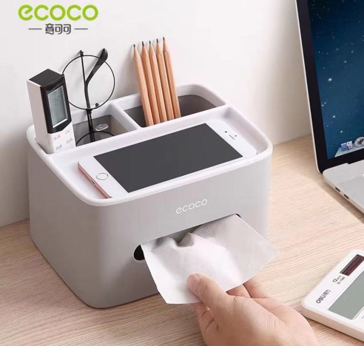 ecoco-กล่องไม้เนื้อแข็งฝาปิดกล่องทิชชูห้องรับแขกห้องเก็บทิชชู่-รุ่น-e1602