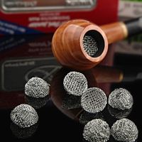 ☫✤ 10Pcs Tobacco Smoking Pipe Metal Filter Screen Steel Mesh Rimmed Dome Bong Shake