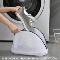 3 Size Mesh Laundry Bags for Shoe Anti deformation Washing Machine Shoes Bag Zipper Shoe Laundry Bag Airing Dry Tool Accessrices