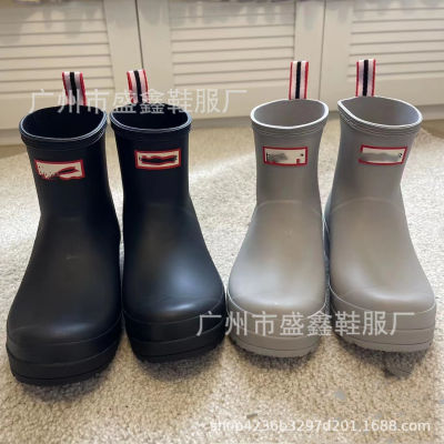 Rain Shoes for Women Wearing Jelly Resistant Water Shoes on The Outside, Anti Slip Rain Boots, Thick Soled Short Boots for Women