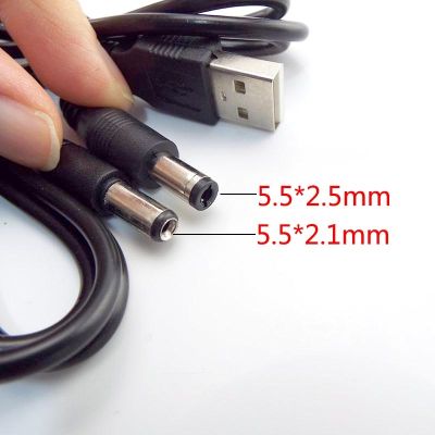 【YF】 0.8m USB Type A Male to Plug Small Electronics Devices usb Extension Cable 5.5x2.1mm 5.5x2.5mm Jack
