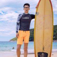 ผู้ใหญ่ชายใหม่แยกชุดว่ายน้ำแขนยาวหลวมกีฬาครีมกันแดดแห้งเร็ว Wetsuit GG383