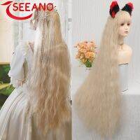 SEEANO วิกคอสเพลย์หยิกยาวสังเคราะห์120ซม. สีบลอนด์สีแดงน้ำตาลชมพูวิกผมทรงโลลิต้าผู้หญิงวิกผมคอสเพลย์ฮาโลวีน