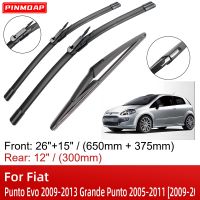 สำหรับ Fiat Punto Evo 2009-2013 Grande Punto 2005-2011 2009-2013 26 "15" 12 "ด้านหน้าด้านหลังใบปัดน้ำฝนแปรงอุปกรณ์ตัด