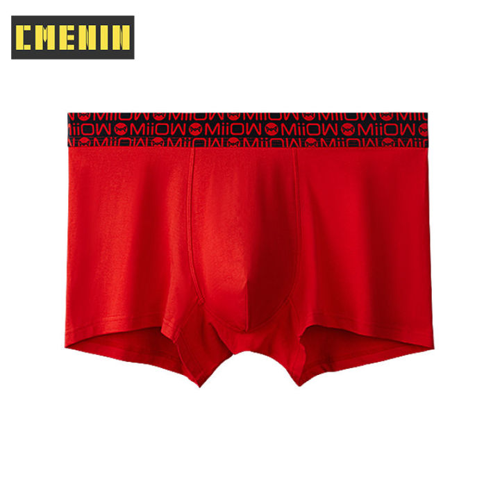 cmenin-miiow-3pcs-ผ้าฝ้ายสีแดงกางเกงในชายเซ็กซี่-graphene-antibacterial-กางเกง-boxershorts-lucky-ชุดชั้นใน-boxer-men-mrvs5005