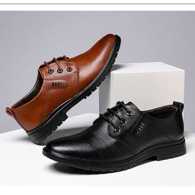 （39-44）👟รองท้าวผู้ชาย รองเท้าหนังระบายอากาศของผู้ชายคนใหม่รองเท้าหนังผู้ชาย Men formal shoes👌